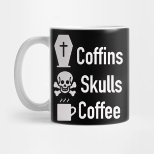 Coffins Skulls Coffee white Mug